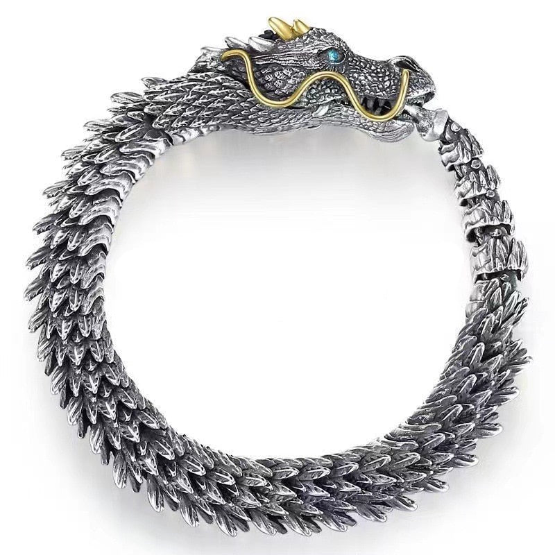 Zilveren Handgemaakte Draken Armband - Wavess