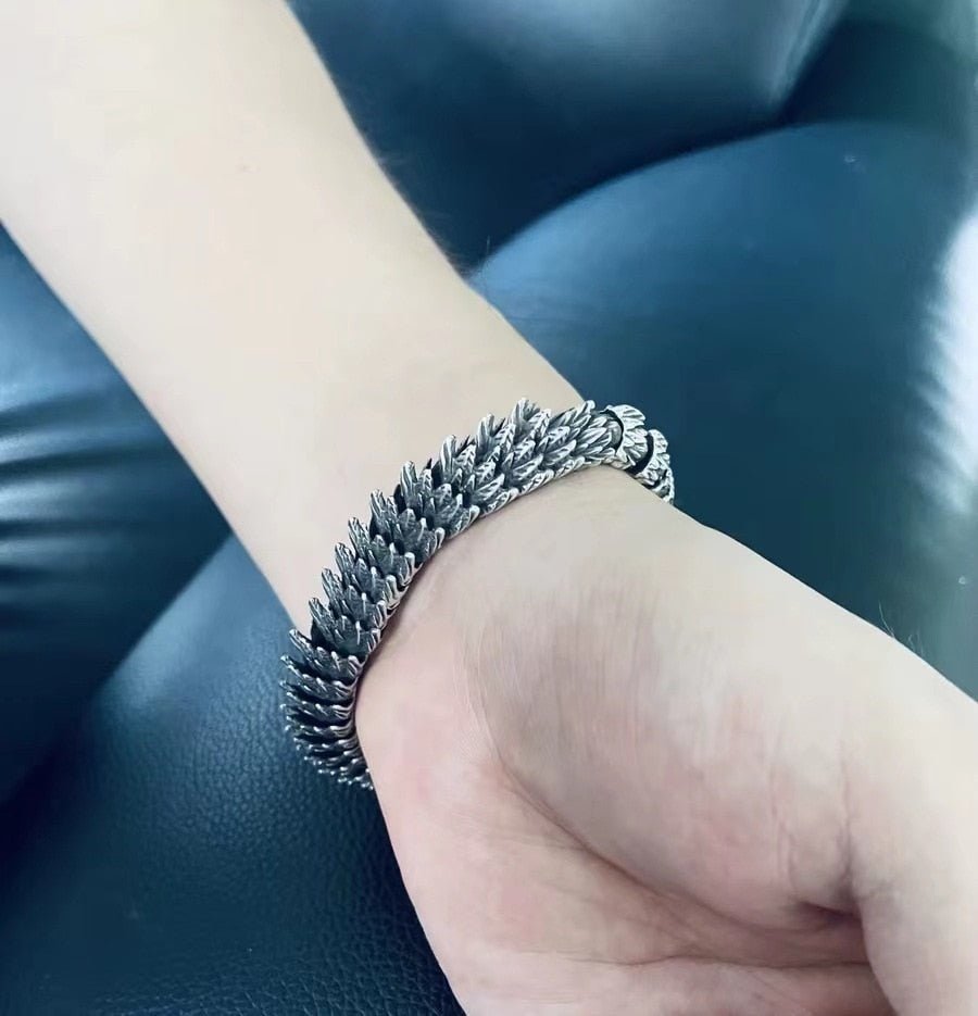 Zilveren Handgemaakte Draken Armband - Wavess